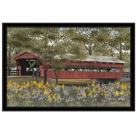 "Pottersburg Bridge" by Billy Jacobs, Ready to Hang Framed Print, Black Frame