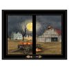 "Spooky Harvest Moon" by Billy Jacobs, Ready to Hang Framed Print, Black Window-Style Frame