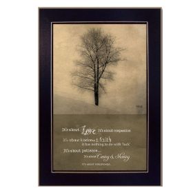 "Its All About Love" By Marla Rae, Printed Wall Art, Ready To Hang Framed Poster, Black Frame