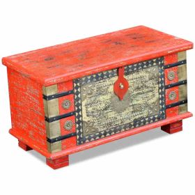 Storage Chest Red Mango Wood 31.5"x15.7"x17.7"