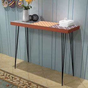 Console Table 35.4"x11.8"x28" Brown