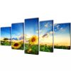 Canvas Wall Print Set Sunflower 39" x 20"