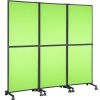 VEVOR Acoustic Room Divider 72" x 66" Office Partition Panel 3 Pack Office Divider Wall Tea Green Office Dividers Partition Wall Polyester & 45 Steel