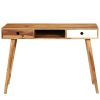 Writing Desk 43.3"x21.7"x29.9" Solid Sheesham Wood