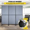 VEVOR Acoustic Room Divider 72" x 66" Office Partition Panel 3 Pack Office Divider Wall Light Gray Office Dividers Partition Wall Polyester & 45 Steel