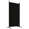 6-Panel Room Divider Black 204.7"x70.9" Fabric