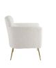 ACME Connock Accent Chair, White Faux Sherpa AC00124