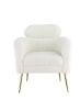 ACME Connock Accent Chair, White Faux Sherpa AC00124