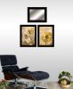 "Butterflies" 3-Piece Vignette By Ed Wargo, Ready to Hang Framed Print, Black Frame