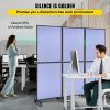 VEVOR Acoustic Room Divider 72" x 66" Office Partition Panel 3 Pack Office Divider Wall Steel Blue Office Dividers Partition Wall Polyester & 45 Steel