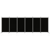 6-Panel Room Divider Black 204.7"x70.9" Fabric