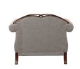 ACME Miyeon Chair w/1 Pillow, Fabric & Cherry 55367