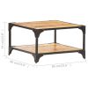 Coffee Table 23.6"x23.6"x13.8" Solid Mango Wood