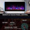 Wall Mounted Electric Fireplace w/ Remote 2 Switching Modes