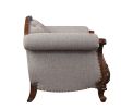 ACME Miyeon Chair w/1 Pillow, Fabric & Cherry 55367