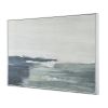 32.5" x 48" Large Rectangle Framed Wall Art Ocean Waves Canvas Print, Home Decor for Living Room Foyer Office