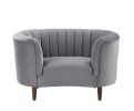 Millephri Chair in Gray Velvet LV00168