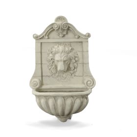 Lion Garden Hanging Wall Planter 13"W x 20"H (Color: Grey)