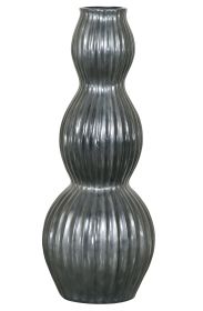 Wave Vase Gun Metal (Color: Bronze)