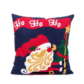 Household Supplies New Christmas Embroidery Pillow Case (Option: 45x45cm Without Pillow Core-Embroidery Christmas 1)