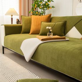 Non-slip All-inclusive Universal Cover Chenille Light Luxury High-end Cushion Cover Towel (Option: Matcha Green-70 √ó 70)