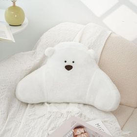 Bejirog Bear Home Pillow Modern Simple Cartoon Cute (Option: White-Large)