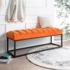 Metal Base Upholstered Bench for Bedroom for Entryway