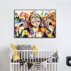 Hand Painted Oil Painting Abstract Portrait Wall Art Hand painted-Laughing Monkey Oil Paintings On Canvas-Hand Made Wall Graffiti-For Home Decoration