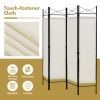 6 Feet 4-Panel Folding Freestanding Room Divider